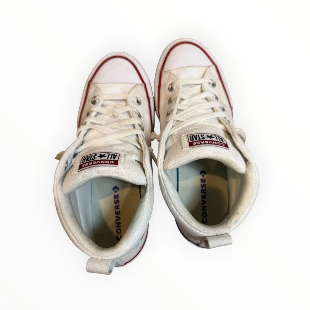Converse Chuck Taylor All Star Madison White Mid Top Kids Sneakers 663640F